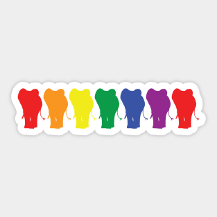 Elephant Pride Rainbow Sticker